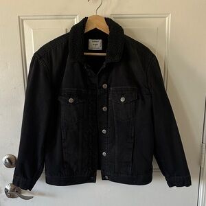 Old Navy Charcoal Jacket with Fleece Collar